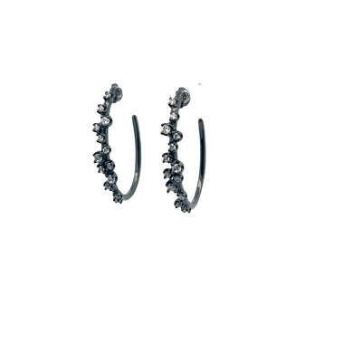 Scattered CZ Hoop Earrings – Dainty Sparkle, Day to Night