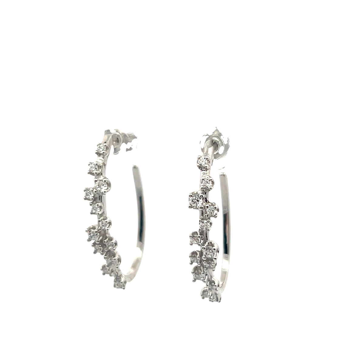 Scattered CZ Hoop Earrings – Dainty Sparkle, Day to Night