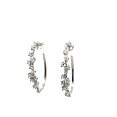 Scattered CZ Hoop Earrings – Dainty Sparkle, Day to Night
