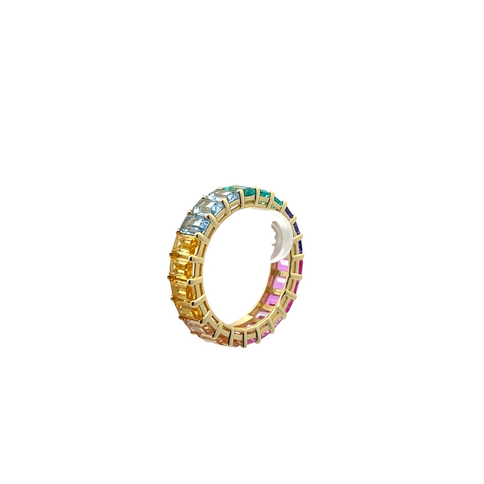 Gold Baguette CZ Eternity Band