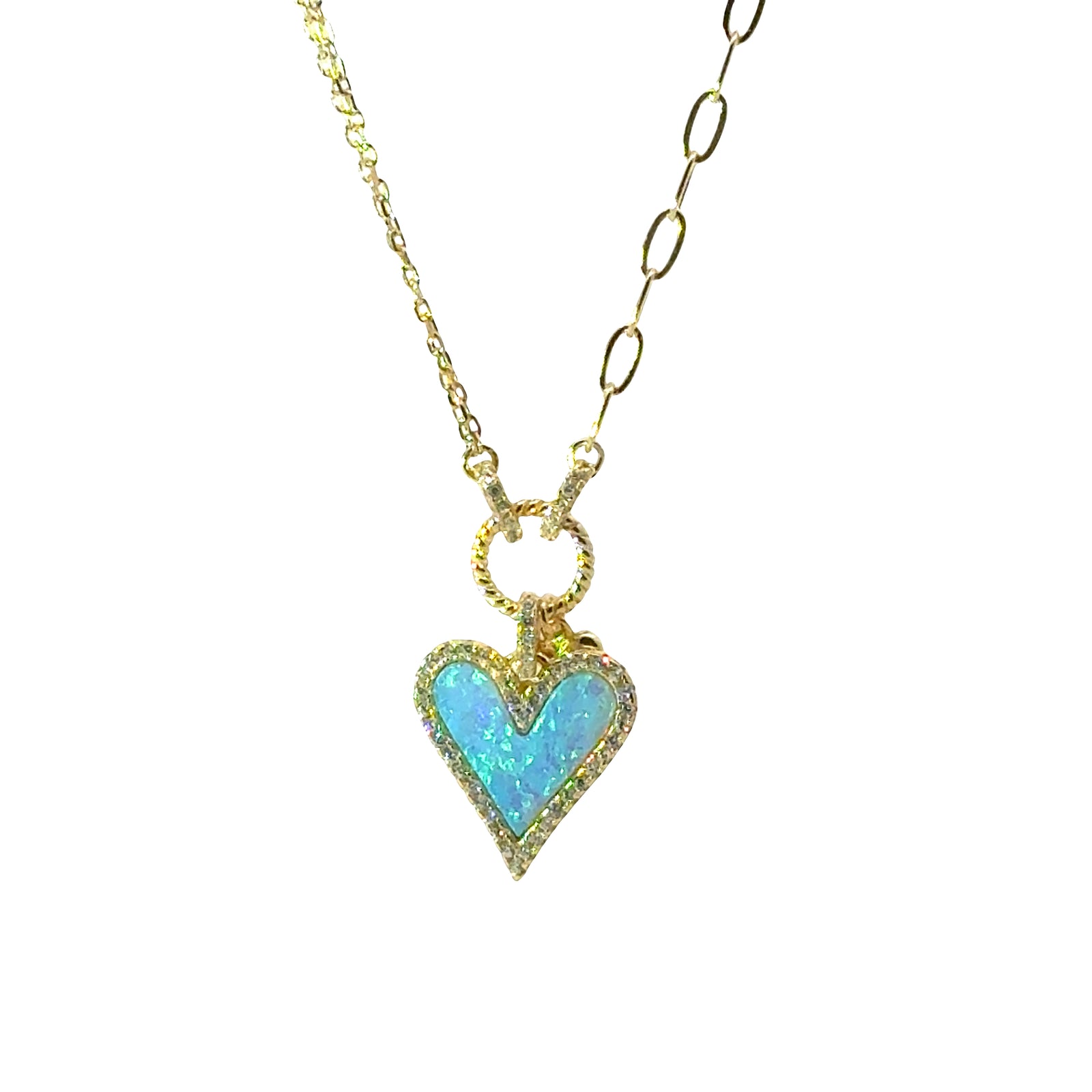 Double Heart Pendant Necklace — Love & Abundance