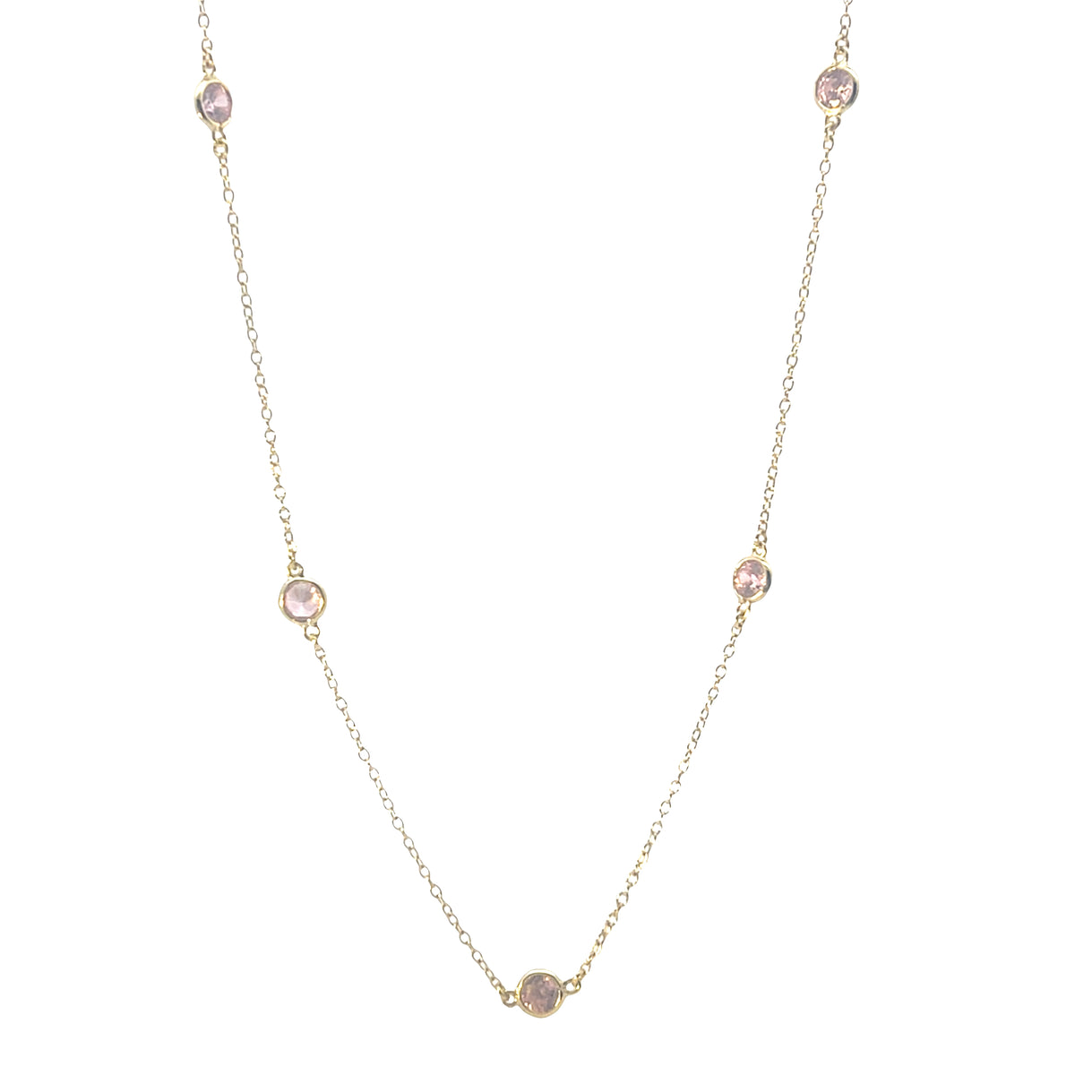 Equilibrium Diamond By The Yard Classic Necklace | Baby Pink CZ | Inspirit Designs