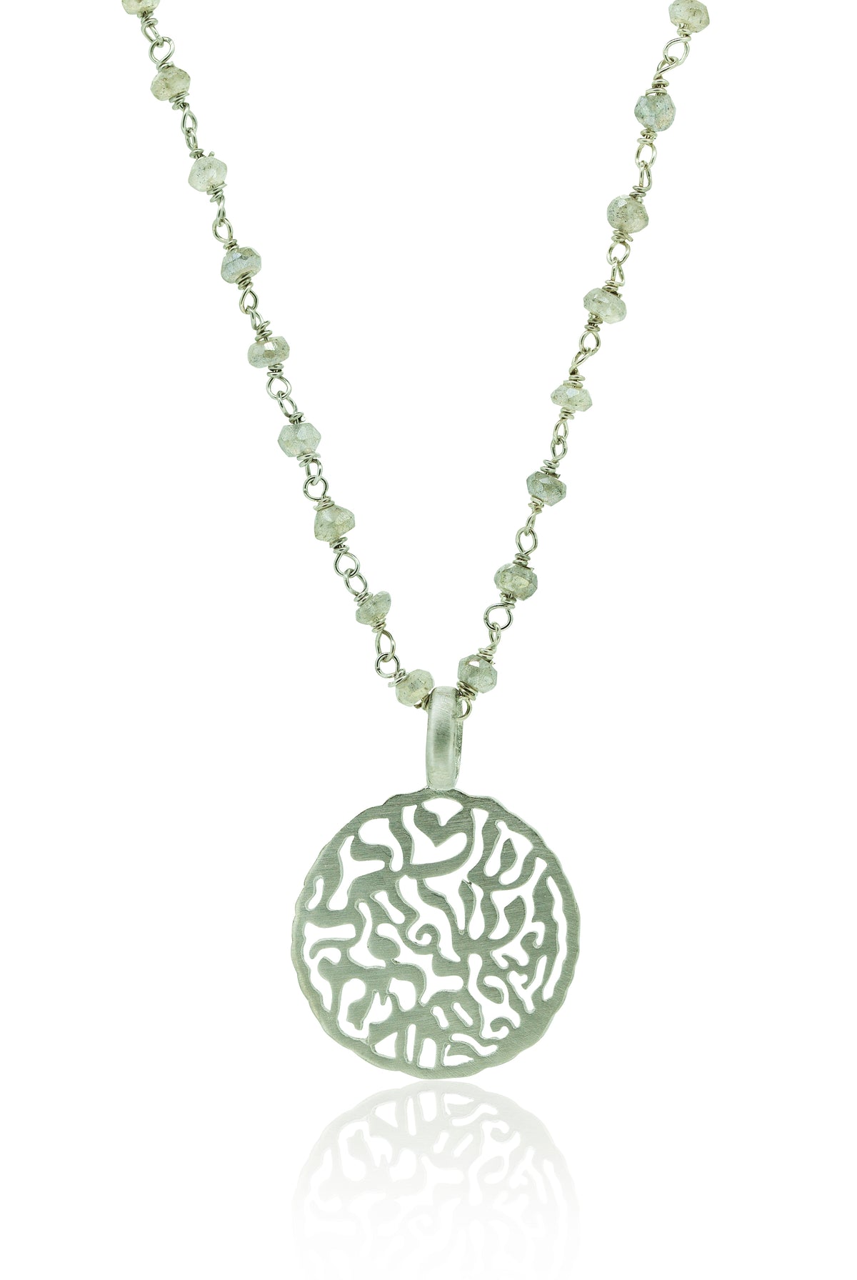 Shema on Long Semi-Precious Chain Necklace
