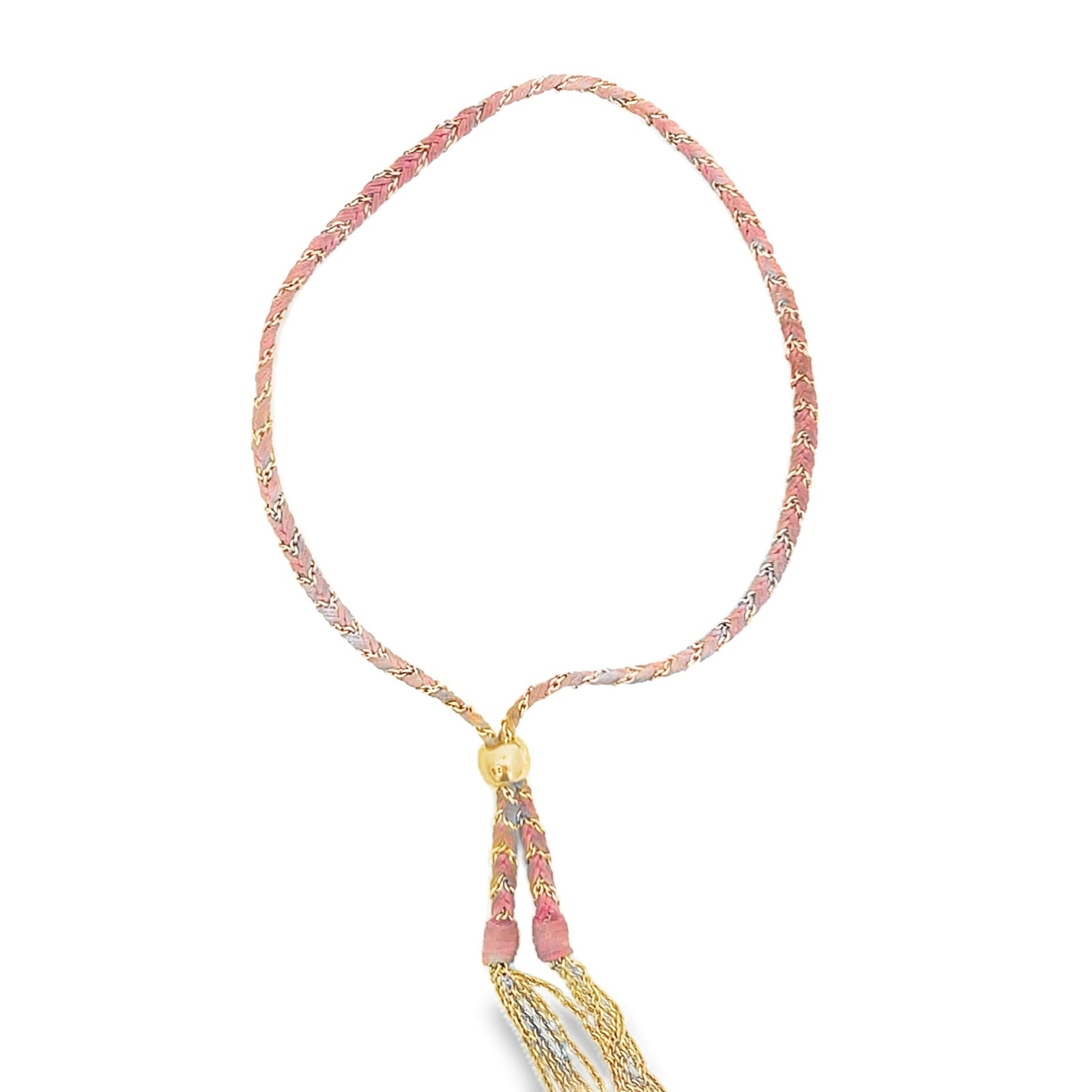 Chain and tassle Platted everything that glitters bracelet