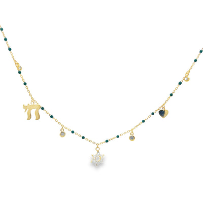 Faith Enamel Charm Necklace