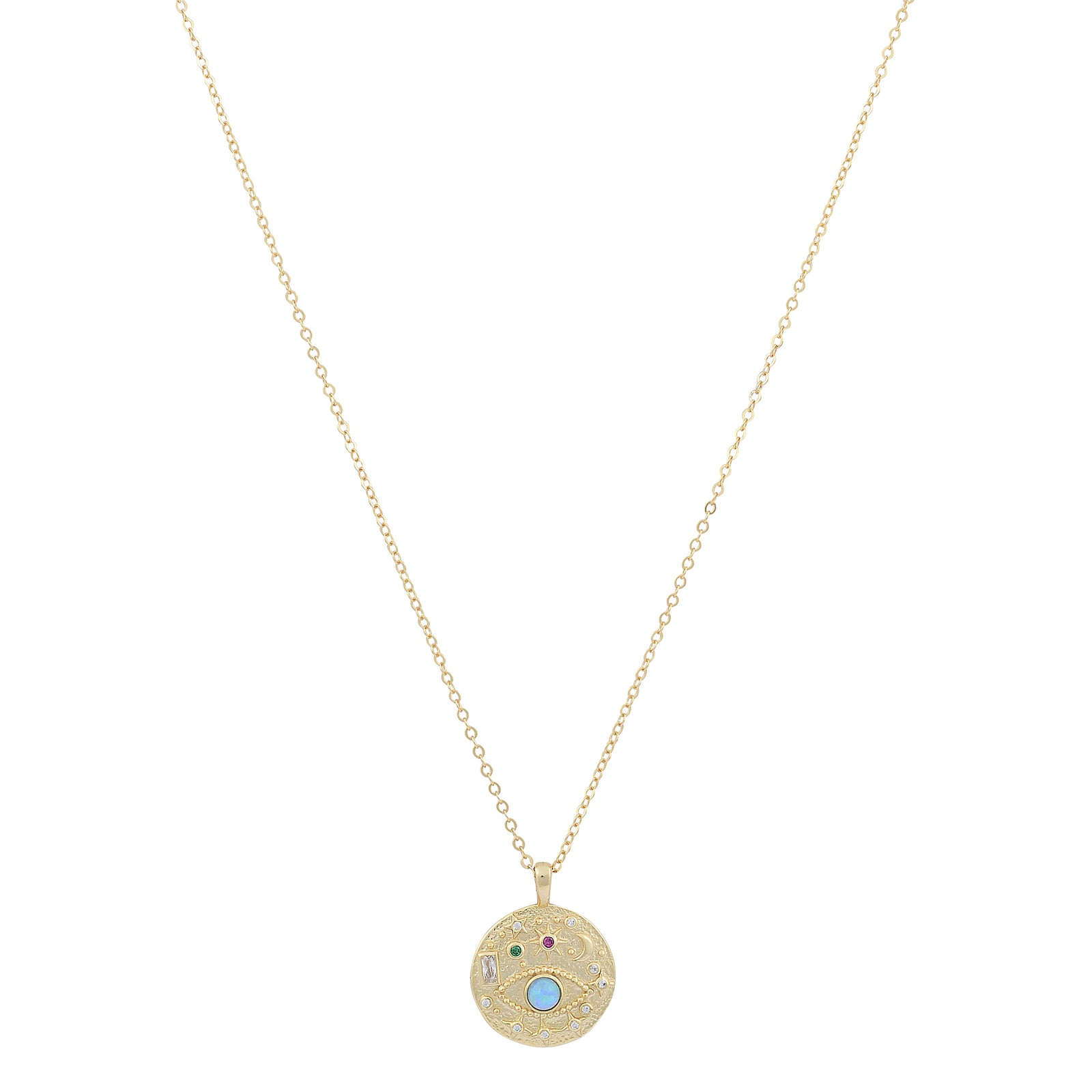 Protection and light disc necklace