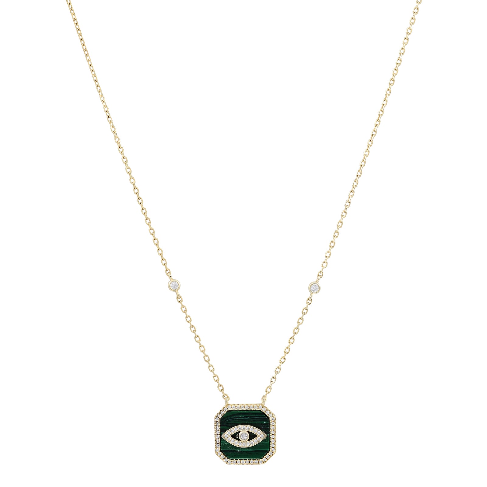 Evil eye square Pendant necklace