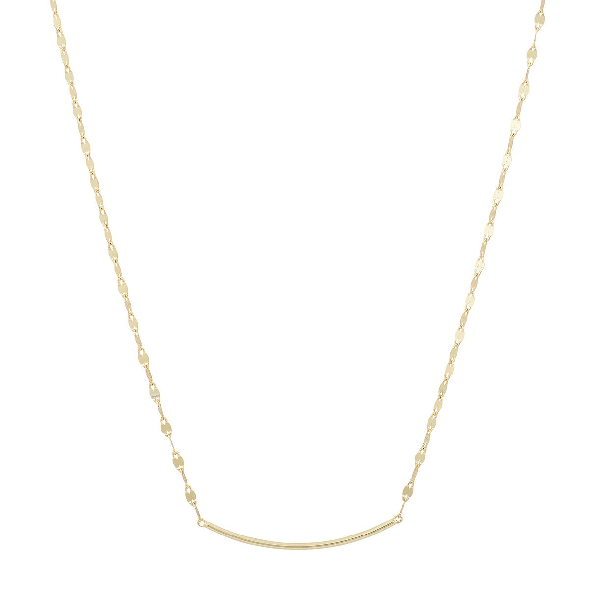 Glitter chain with Bar balance necklace