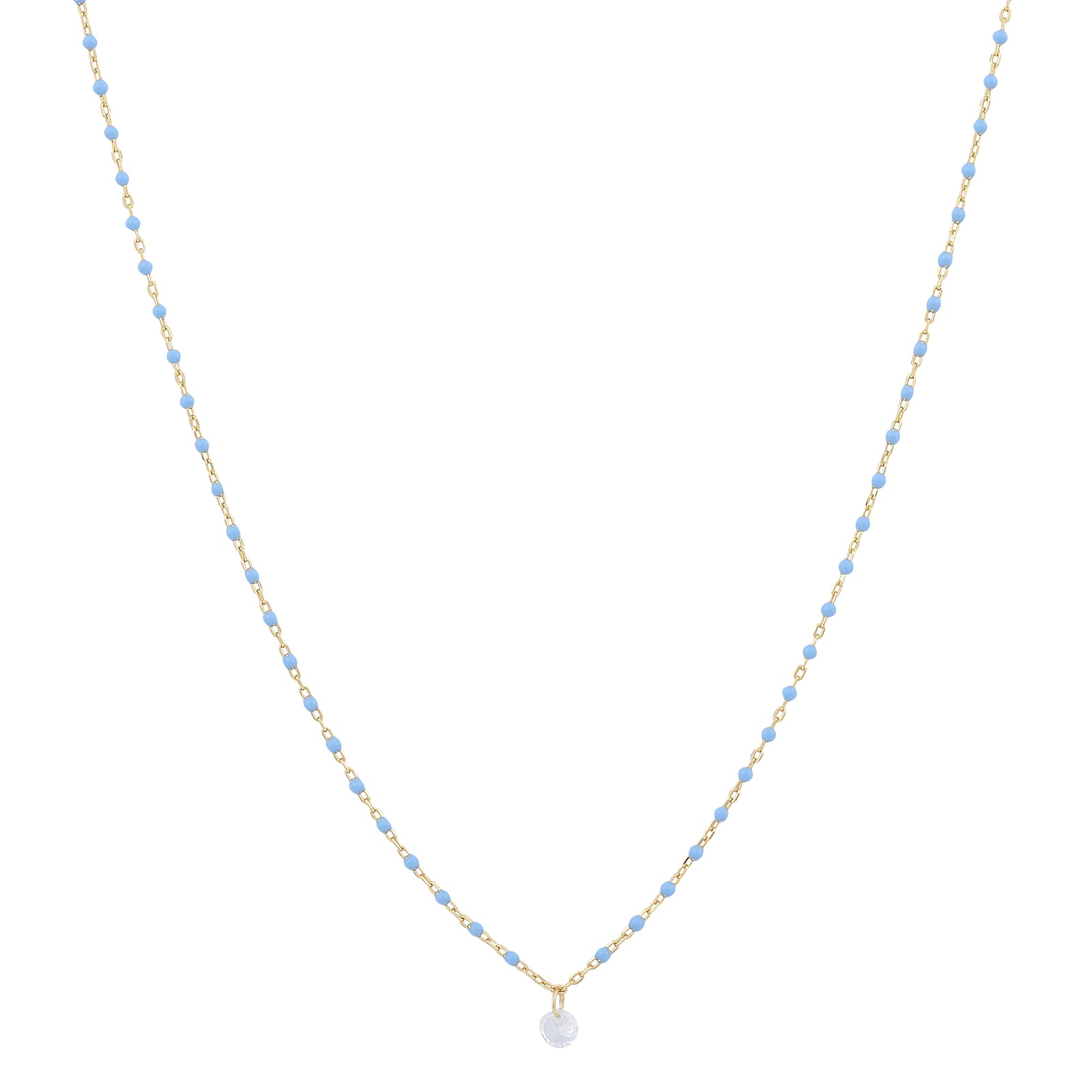 The one glitter enamel necklace