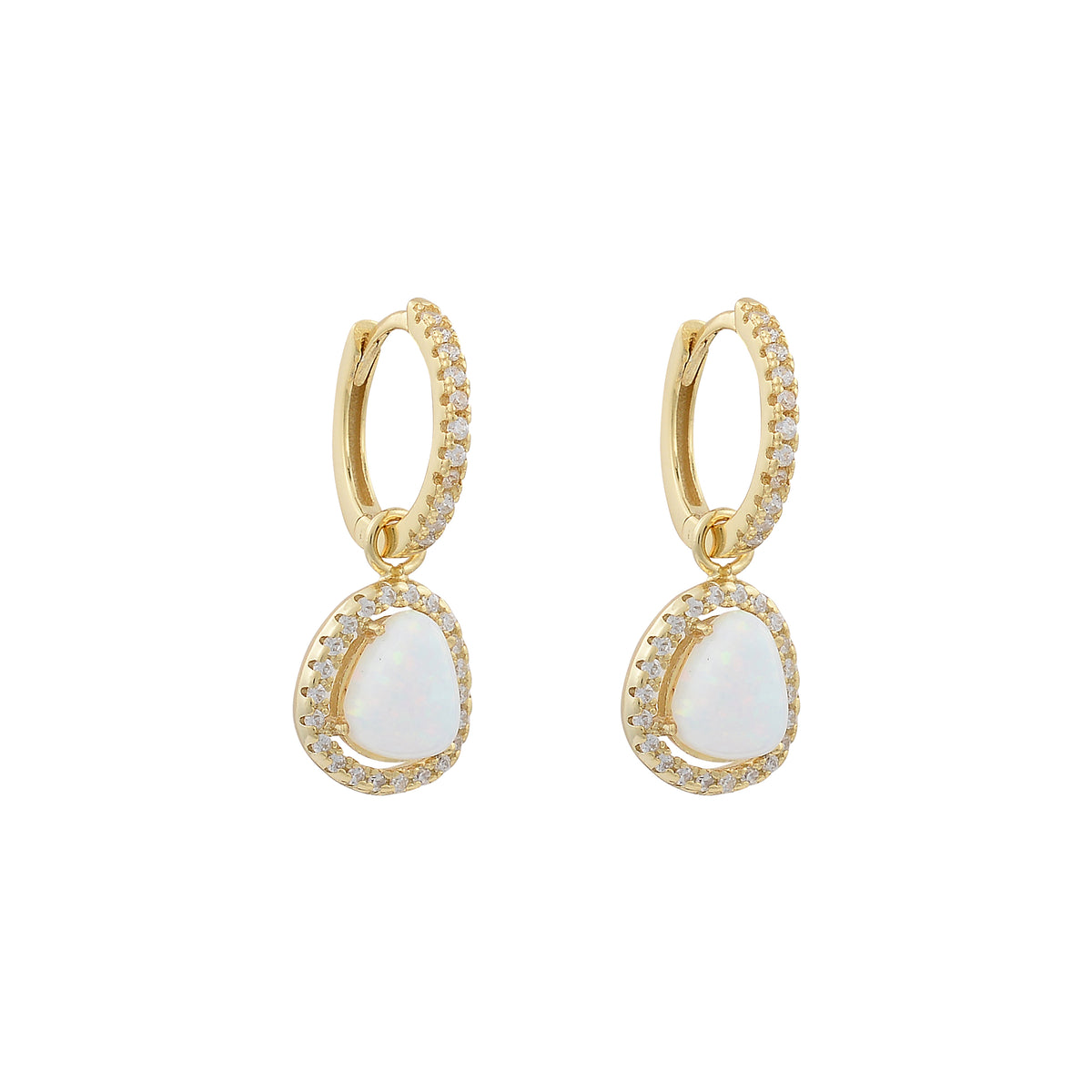 Opalite huggie earrings