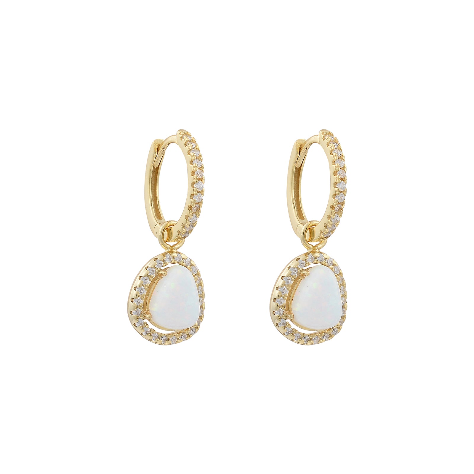 Opalite huggie earrings