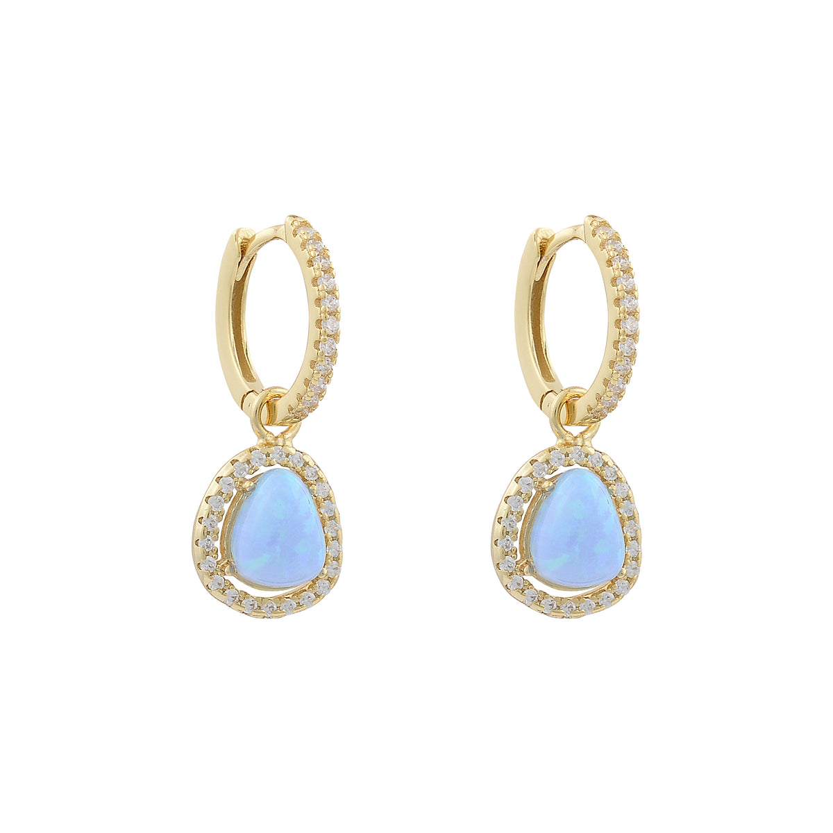 Opalite huggie earrings