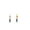 Heart and stone drop Love huggy earings