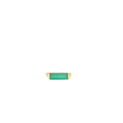 Rectangle heart Chakra ring