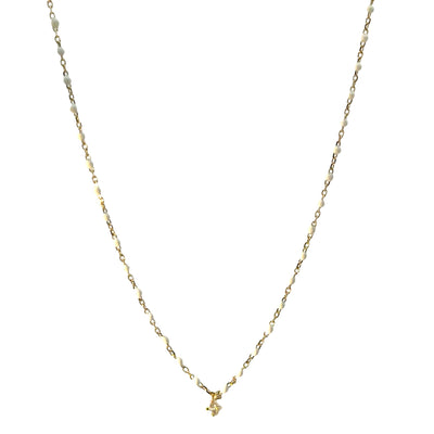 Delicate Stone Enamel Necklace