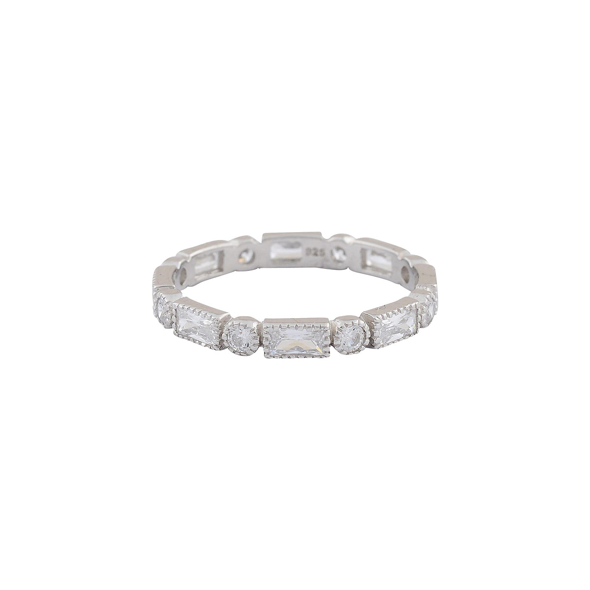 Baguette and round Glitter RingRings