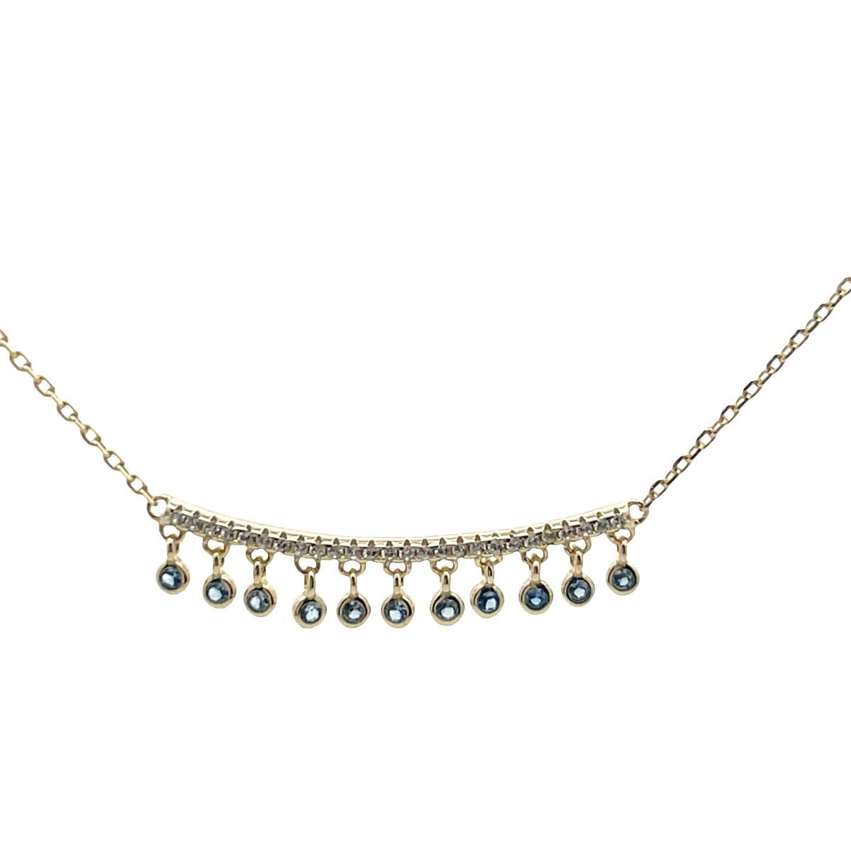 Balance Bar &amp; Dainty Drop Stone NecklaceNecklace