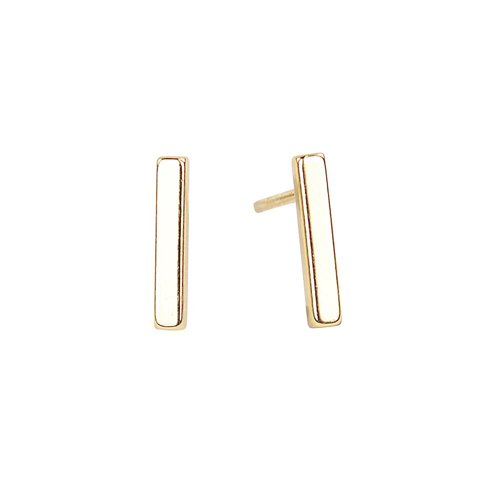 Bar Balance equilibrium sterling silver Plain studEarrings