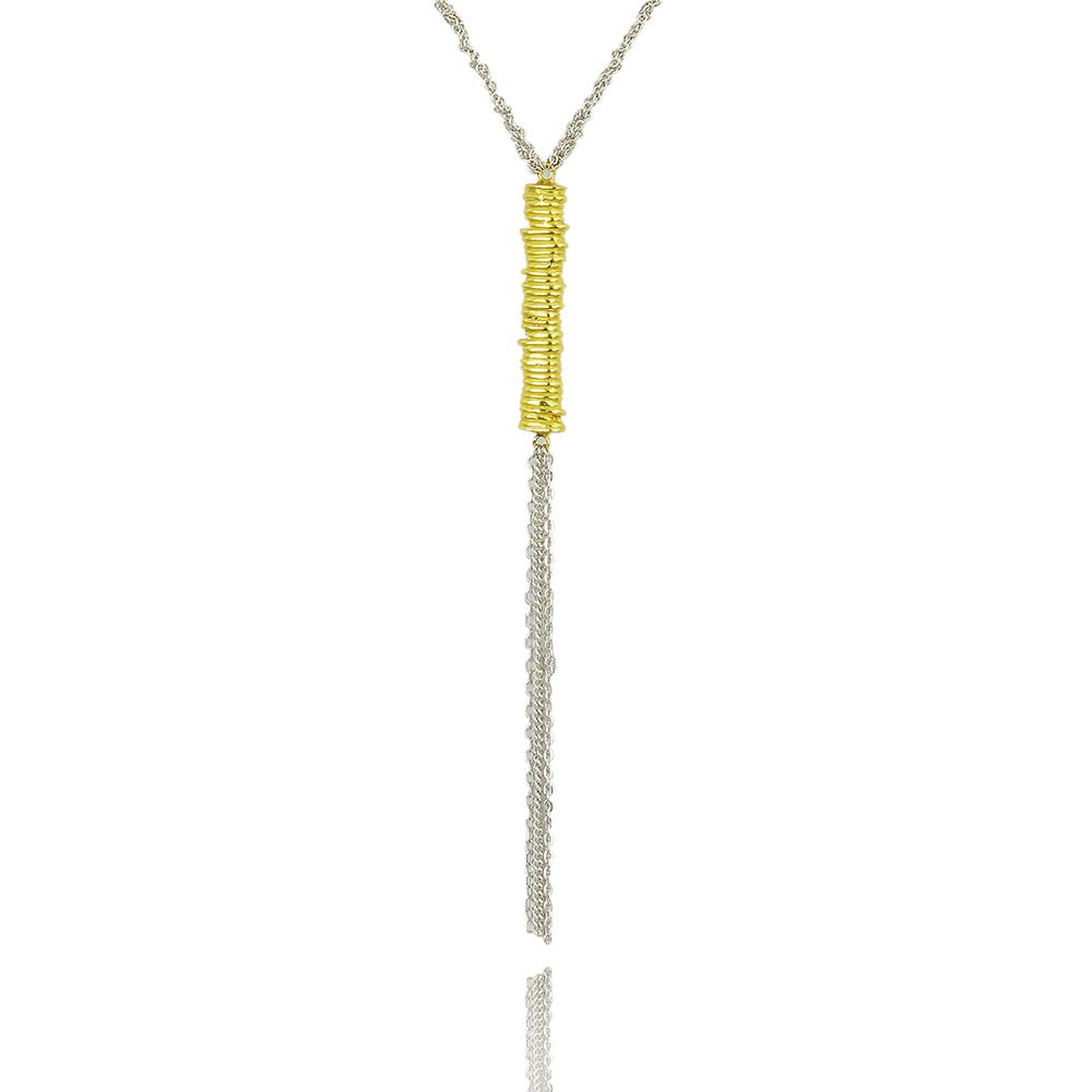 Bar Balance equilibrium Tassel Y shape sterling silver 925 necklaceNecklace
