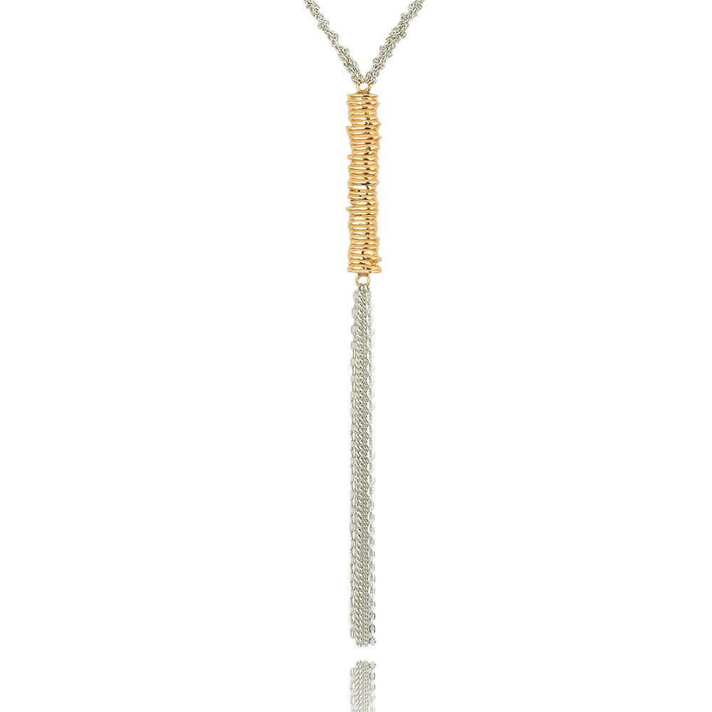 Bar Balance equilibrium Tassel Y shape sterling silver 925 necklaceNecklace