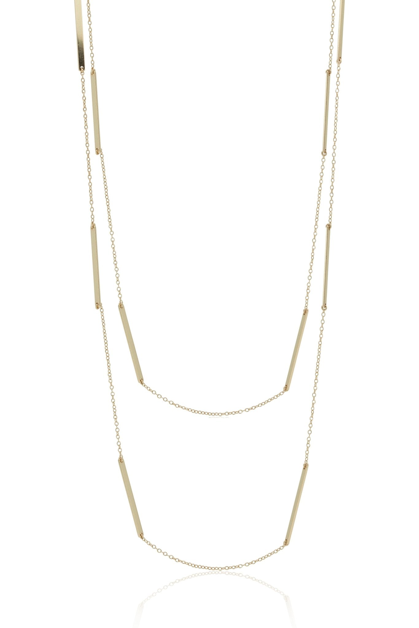 Bar balance long classic necklace equilibrium sterling silver 925Necklace