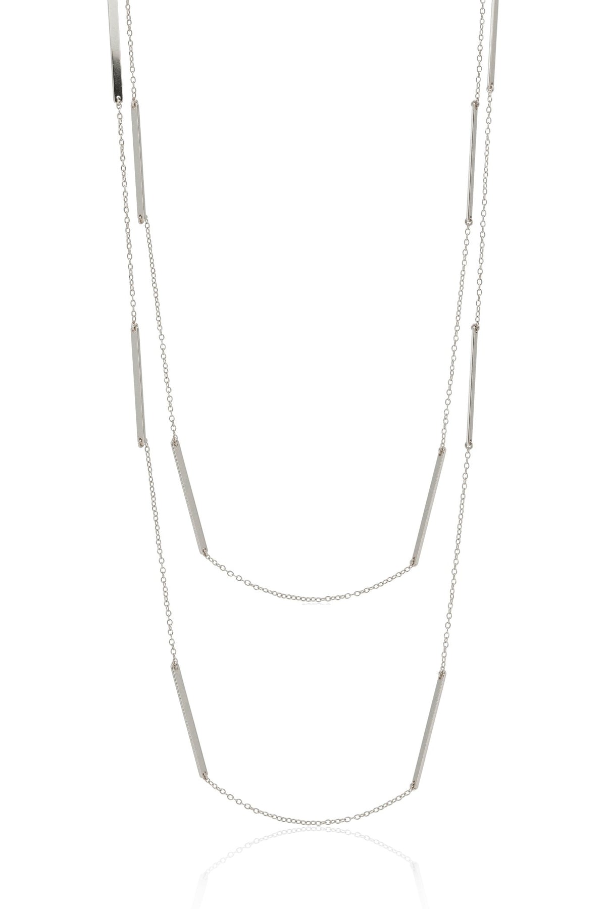 Bar balance long classic necklace equilibrium sterling silver 925Necklace