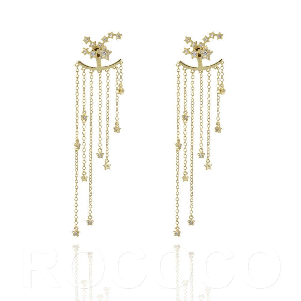 Cluster constellation and drop star tassle earringEarrings