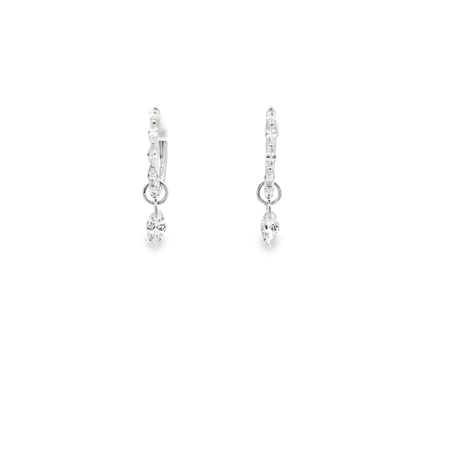 Convertible Pear Drop Celestial huggiesEarrings