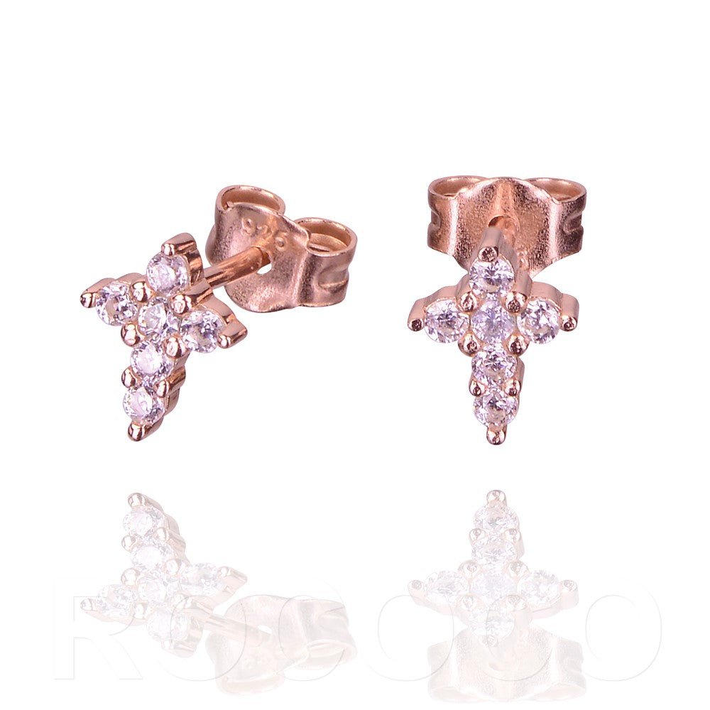 Dainty cross studs sterling silver 925Earrings