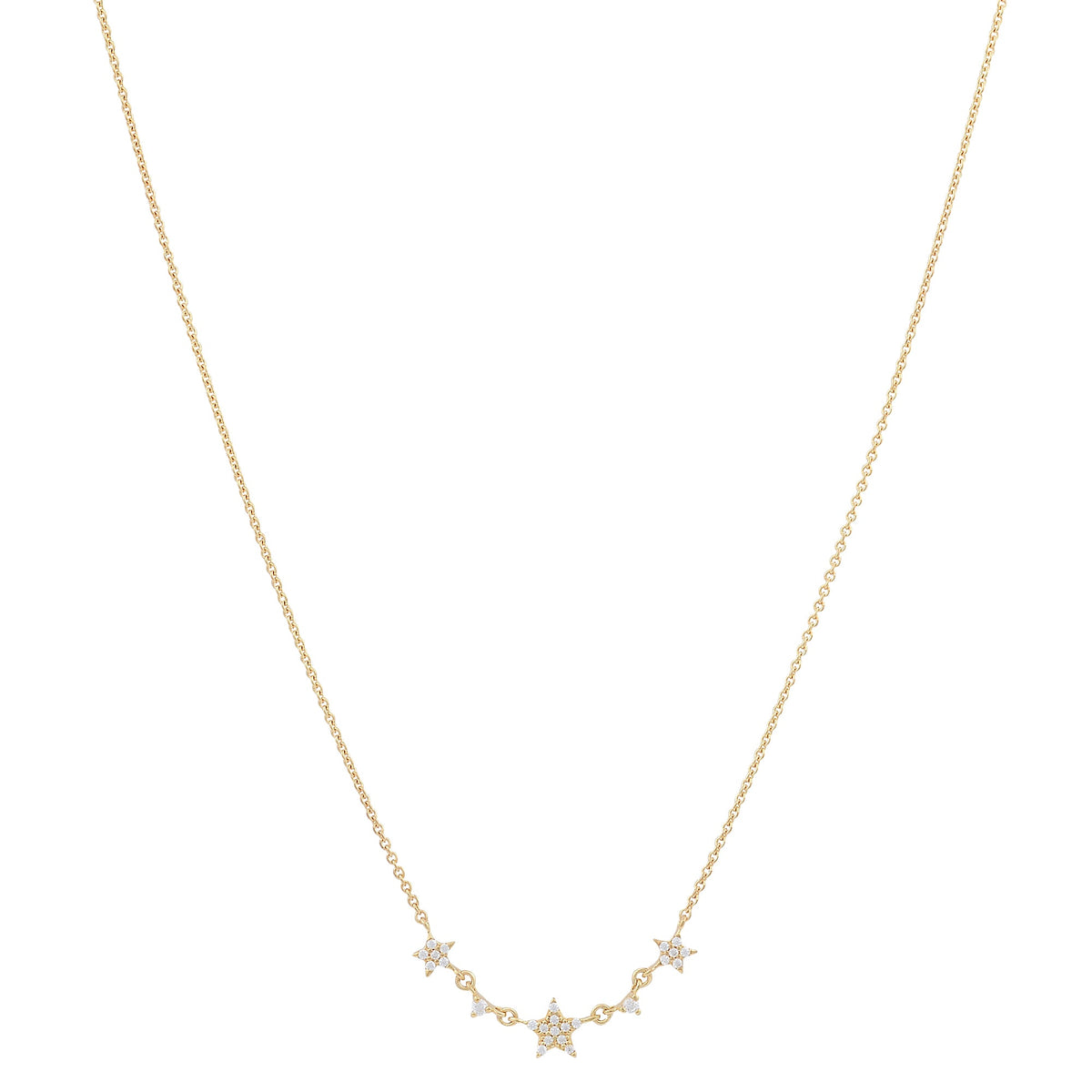 Dainty star cluster adjustable necklace sterling silver 925 Celestial RadianceNecklace