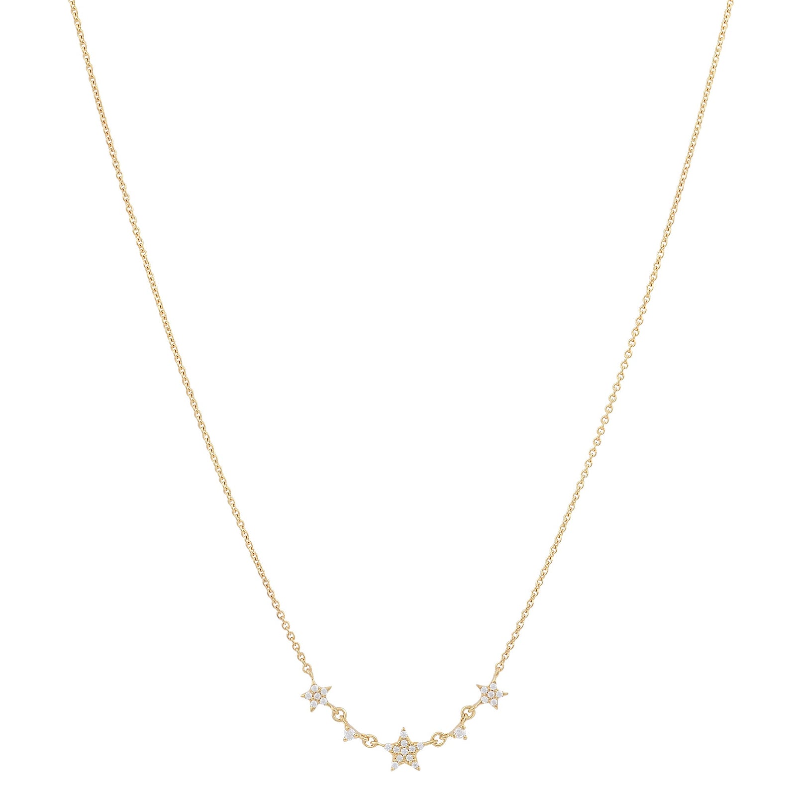 Dainty star cluster adjustable necklace sterling silver 925 Celestial RadianceNecklace