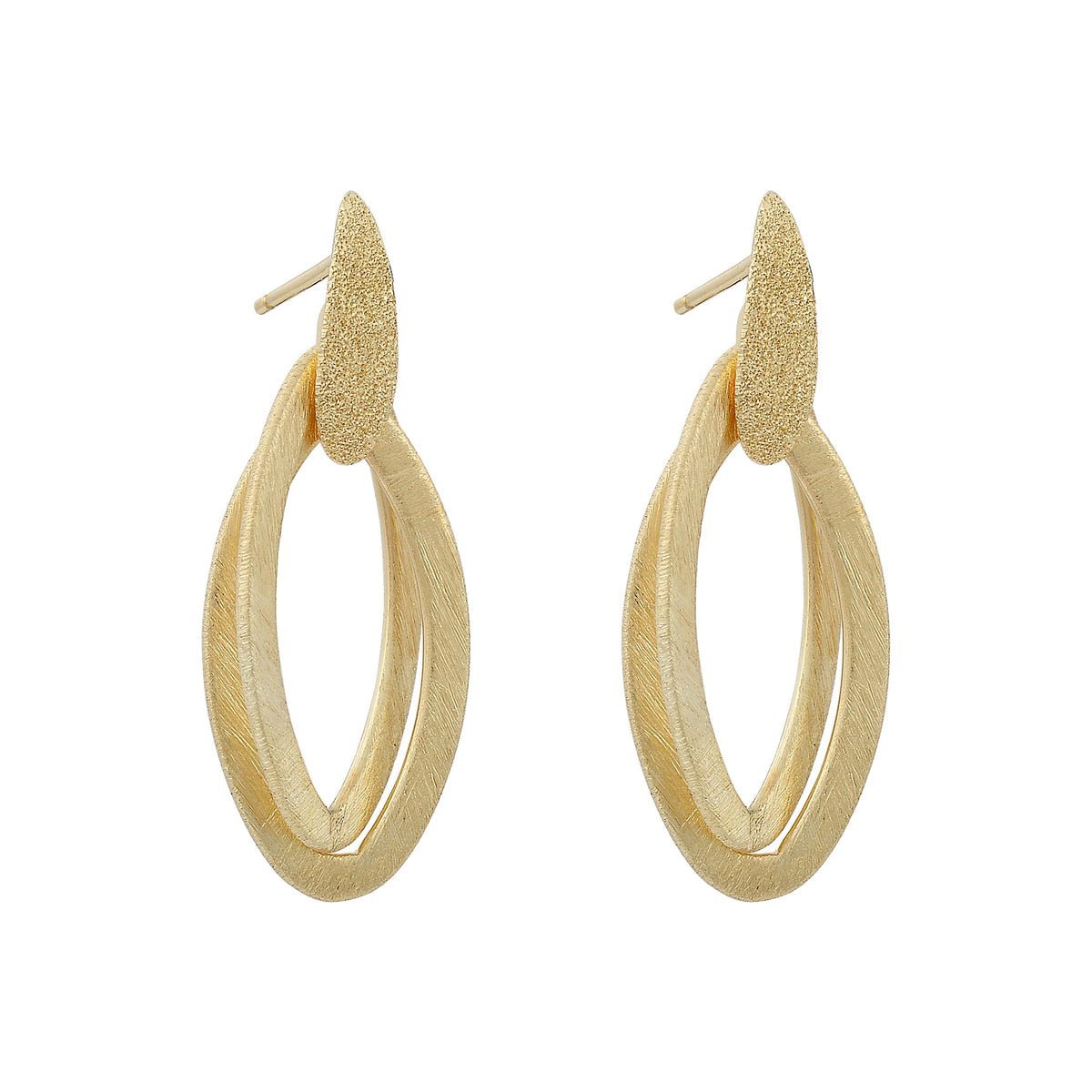 Diamond Shape small sandblast earrings 925 Sterling silverEarrings