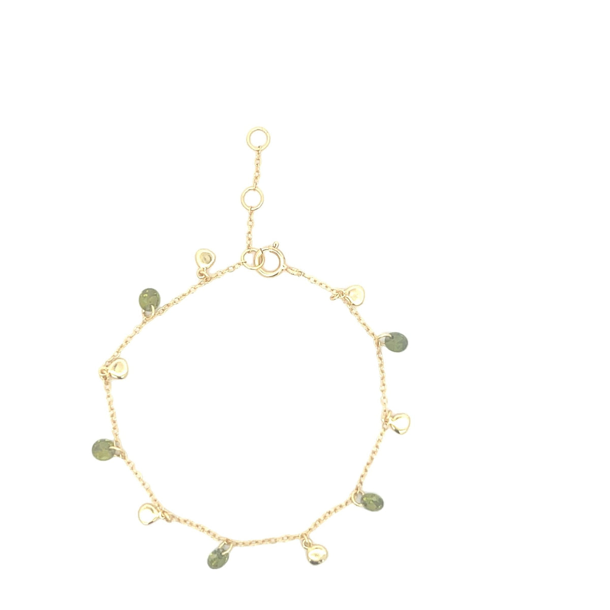 Disc &amp; Crystal Drop Bracelet — Effortless GlamourBracelets