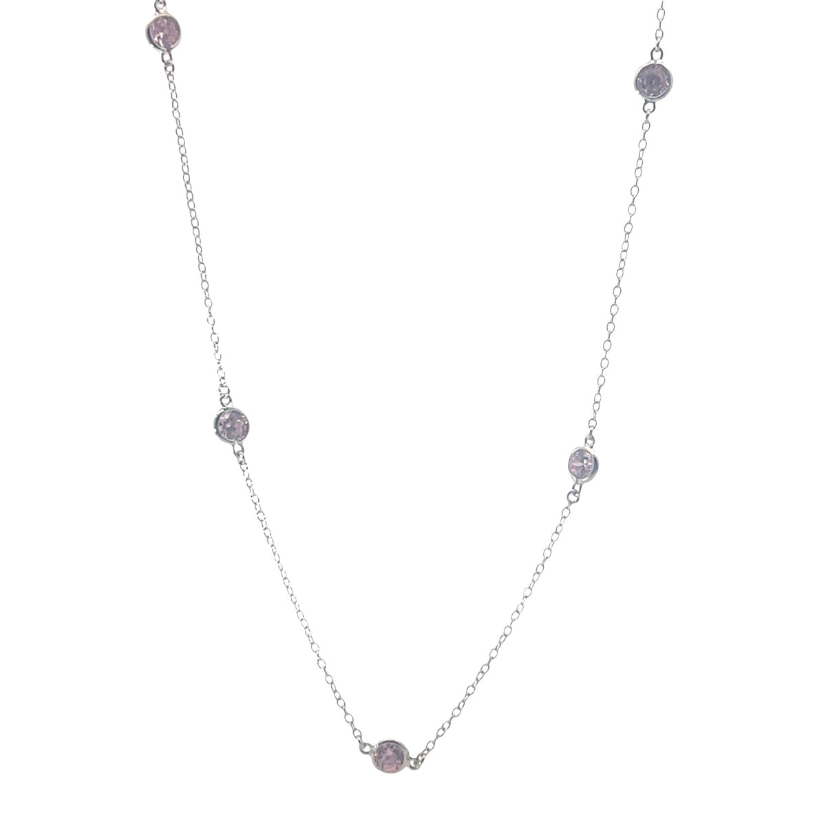 Equilibrium Diamond By The Yard Classic Necklace | Baby Pink CZ | Inspirit DesignsNecklace