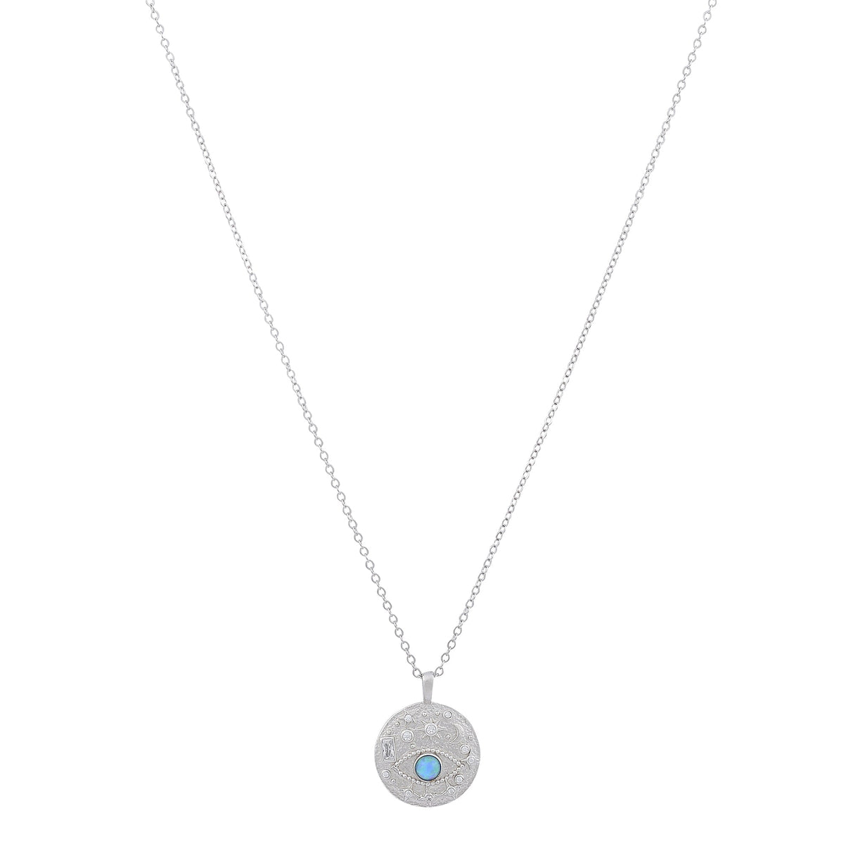 Evil Eye Disc NecklaceNecklace