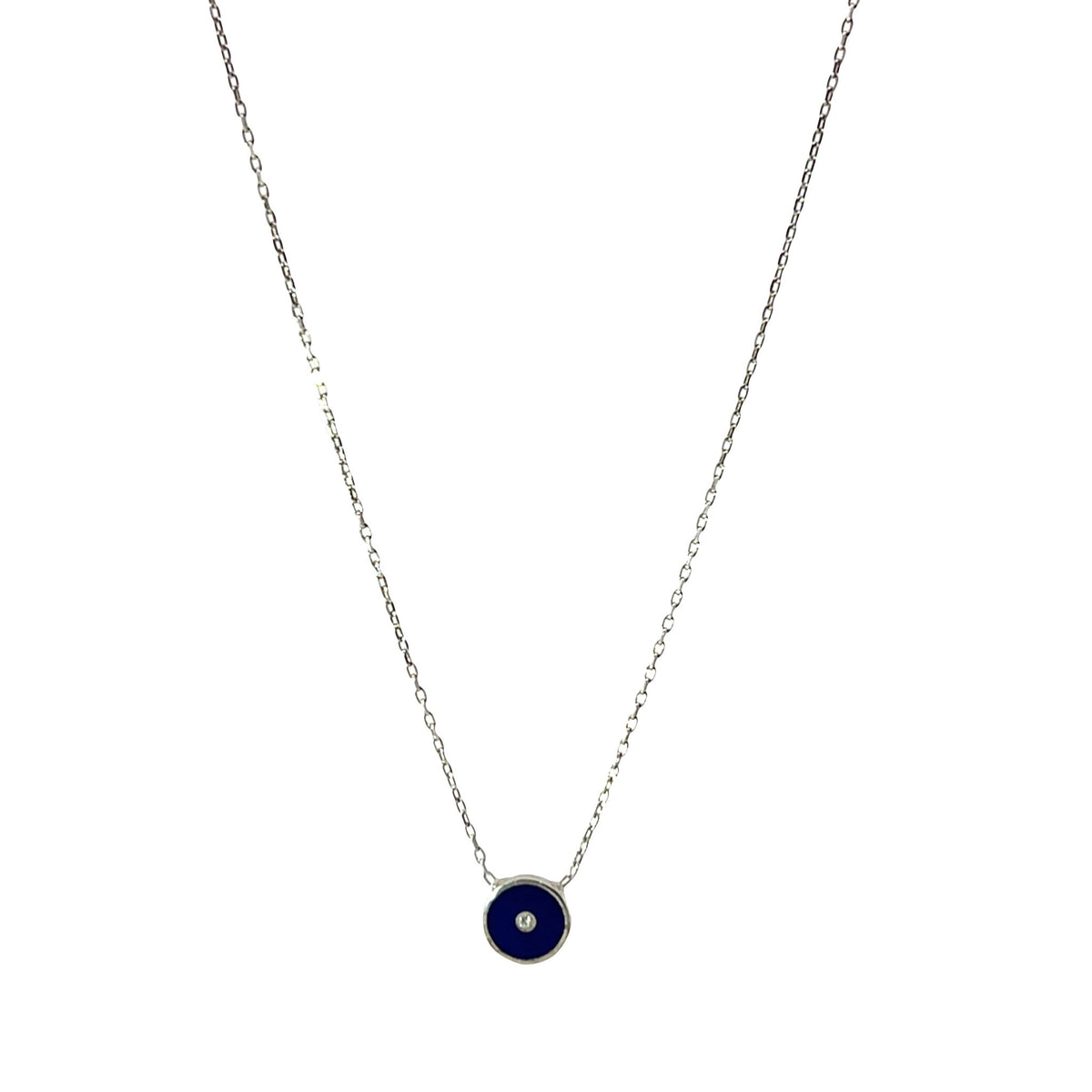 Evil eye enamel round necklaceNecklace