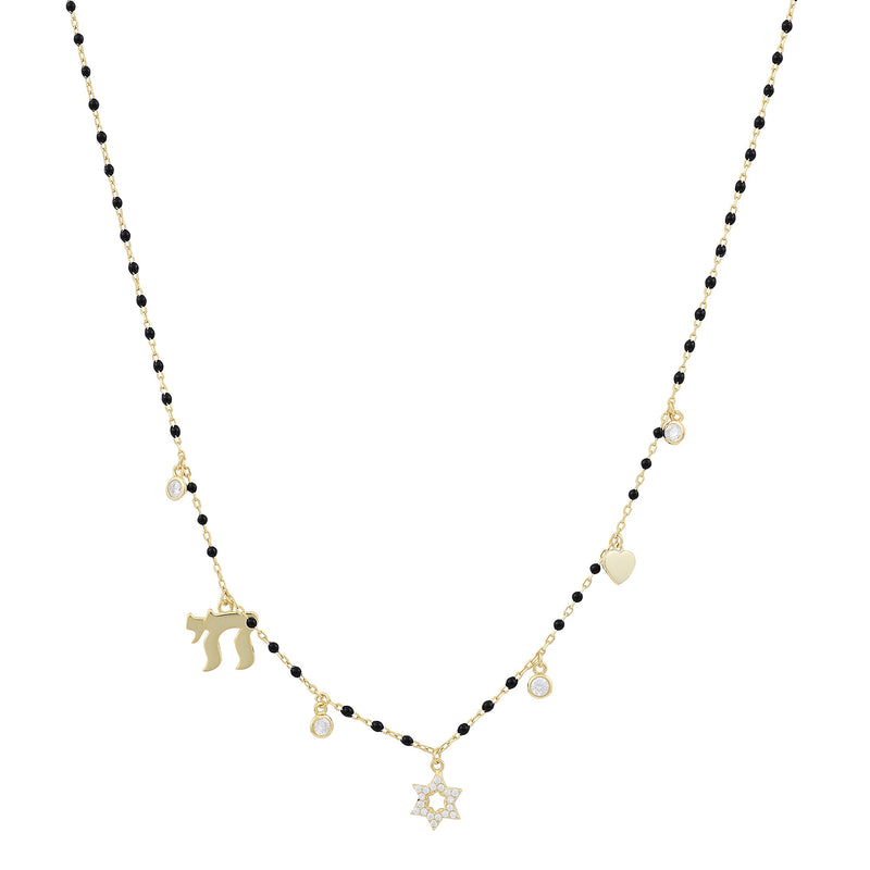 Faith Enamel Charm Necklace Sterling Silver — Hope & DevotionNecklace