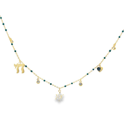 Faith Enamel Charm Necklace Sterling Silver — Hope & DevotionNecklace