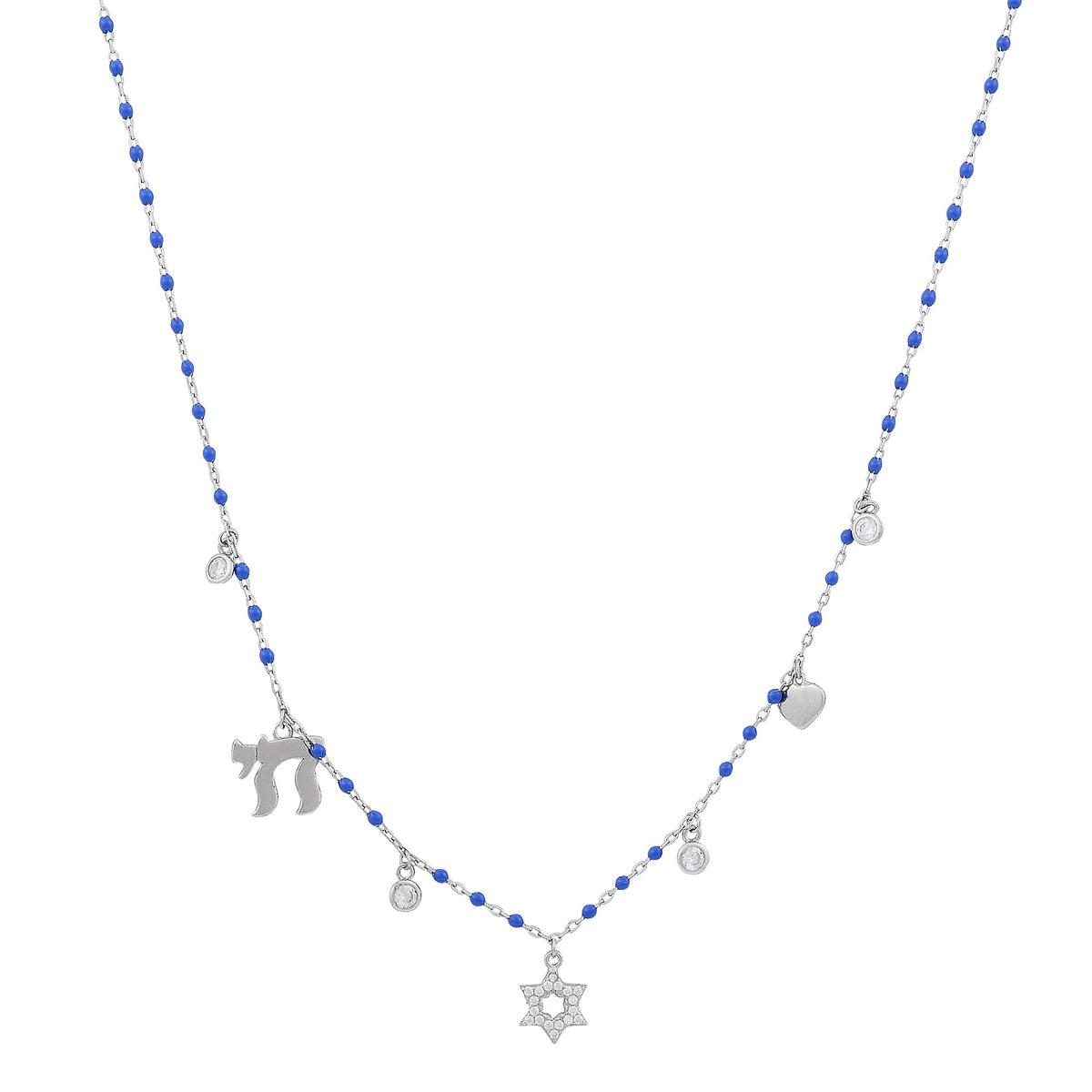 Faith Enamel Charm Necklace Sterling Silver — Hope &amp; DevotionNecklace