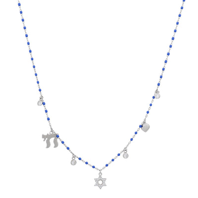 Faith Enamel Charm Necklace Sterling Silver — Hope & DevotionNecklace