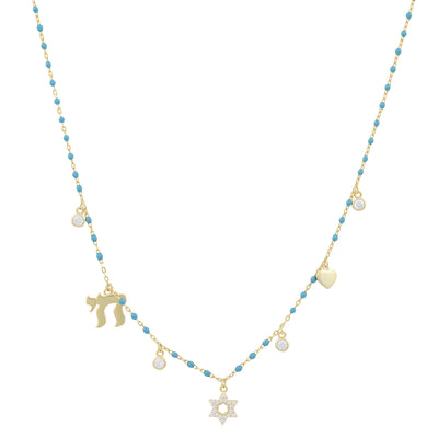 Faith Enamel Charm Necklace Sterling Silver — Hope & DevotionNecklace