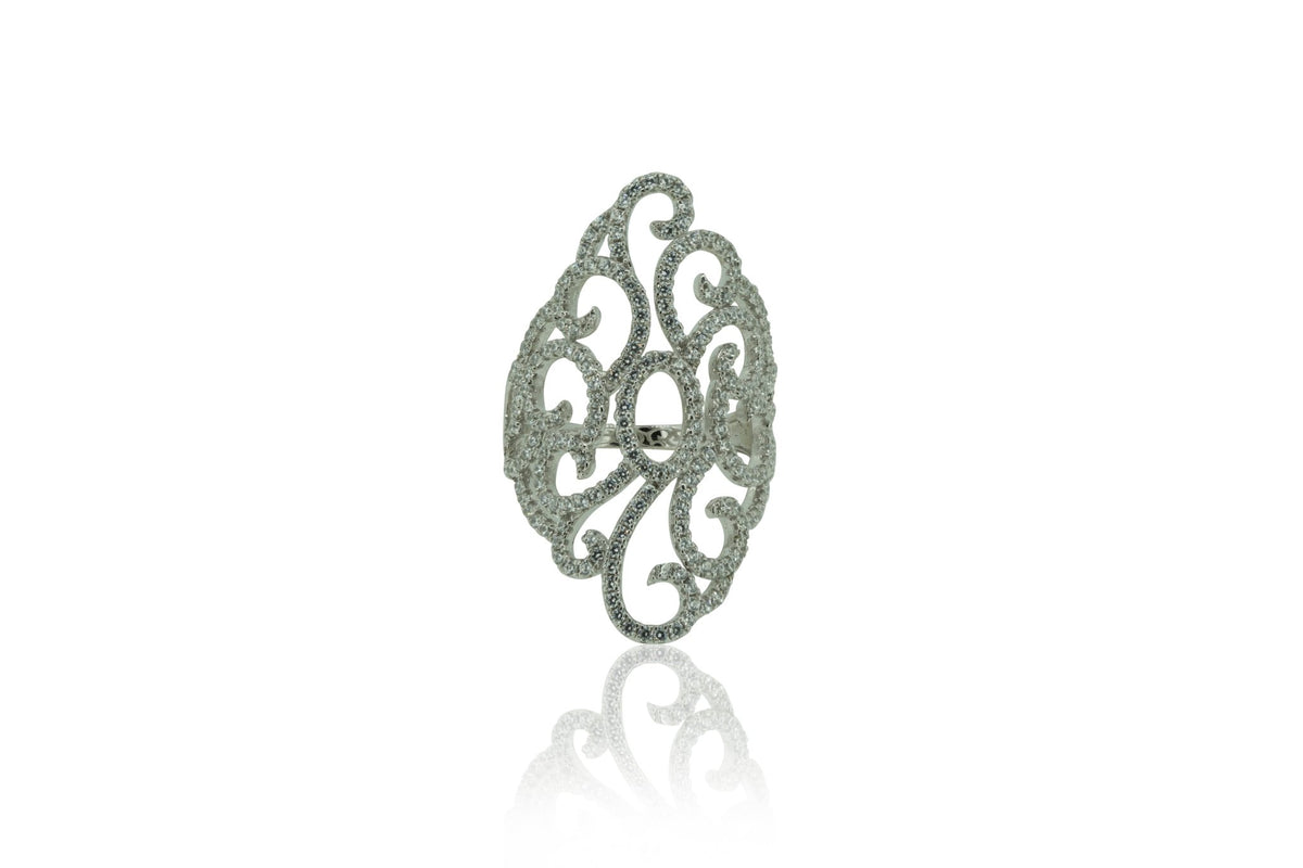 Filigree flower large ringRing