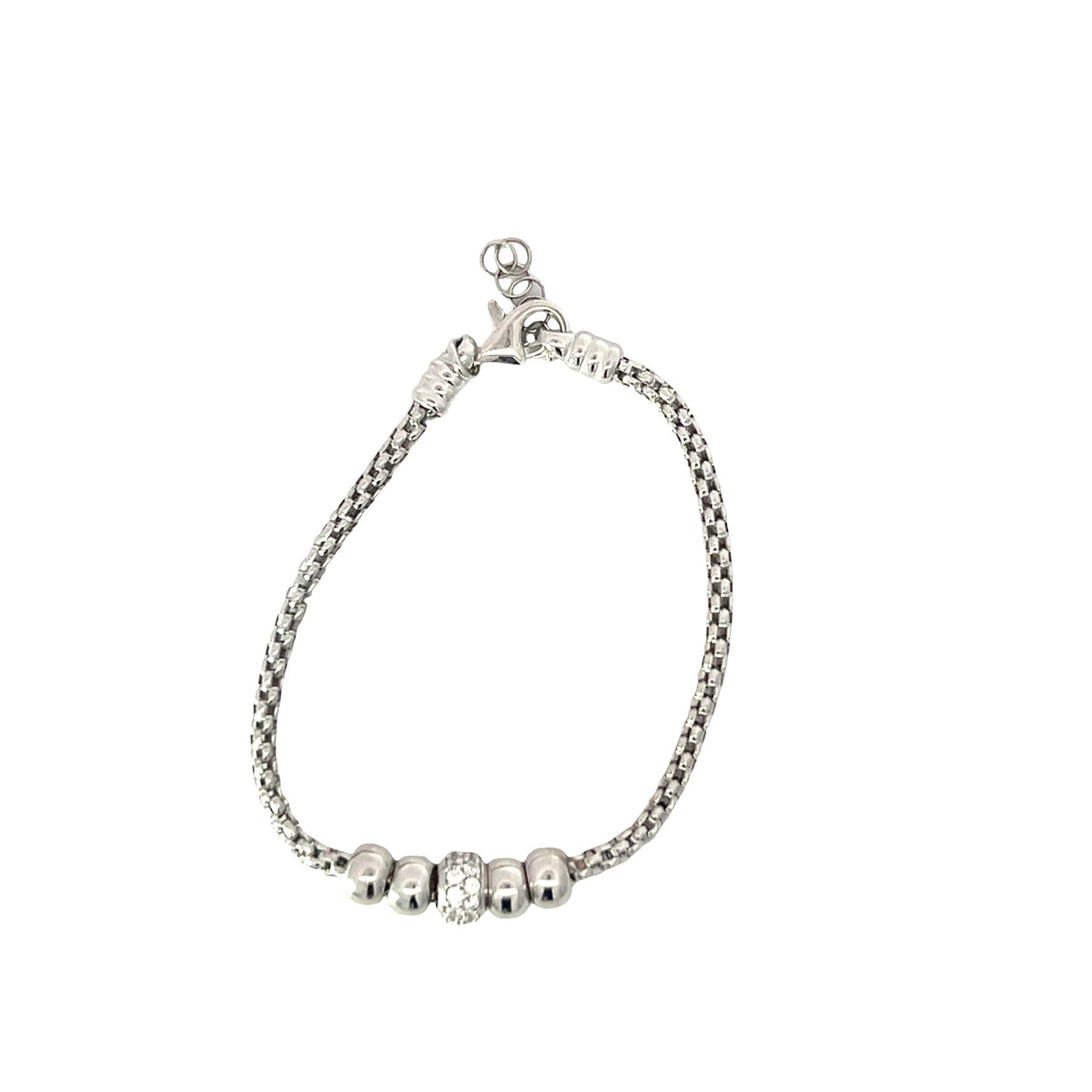 Five Bead &amp; CZ Italian BraceletBracelet