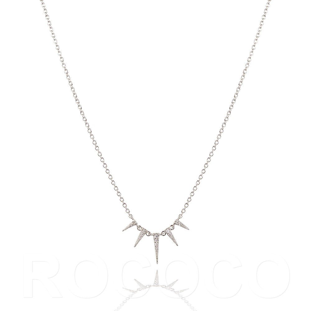 Five Triangles Necklace | Sterling Silver 925 | Gold & Rose Gold PlatingNecklace