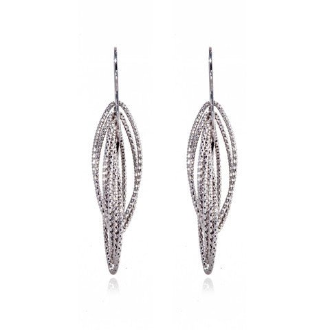 Glitter Diamond-Cut Leaf EarringsEarrings