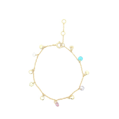 Glitter stone and disc braceletBracelets