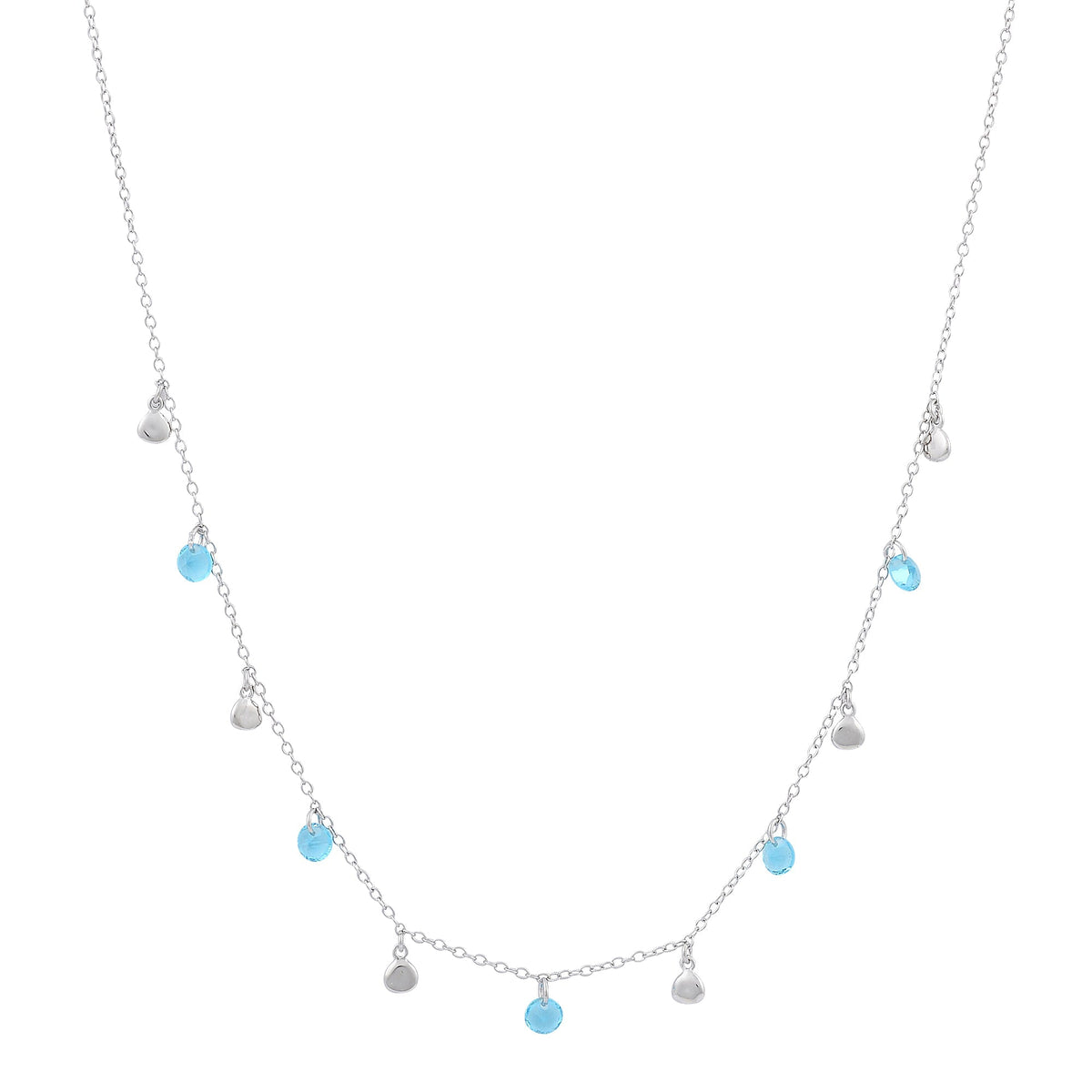 Glitter Stone and Disc NecklaceNecklace