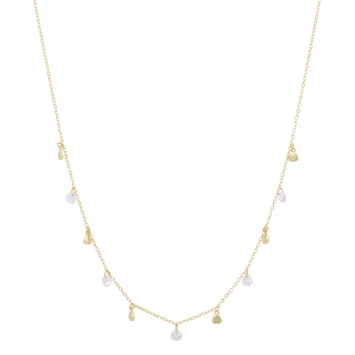 Glitter stone and disc necklaceNecklace