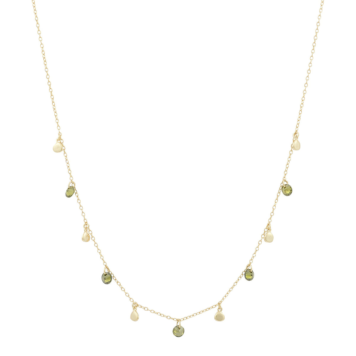 Glitter stone and disc necklaceNecklace