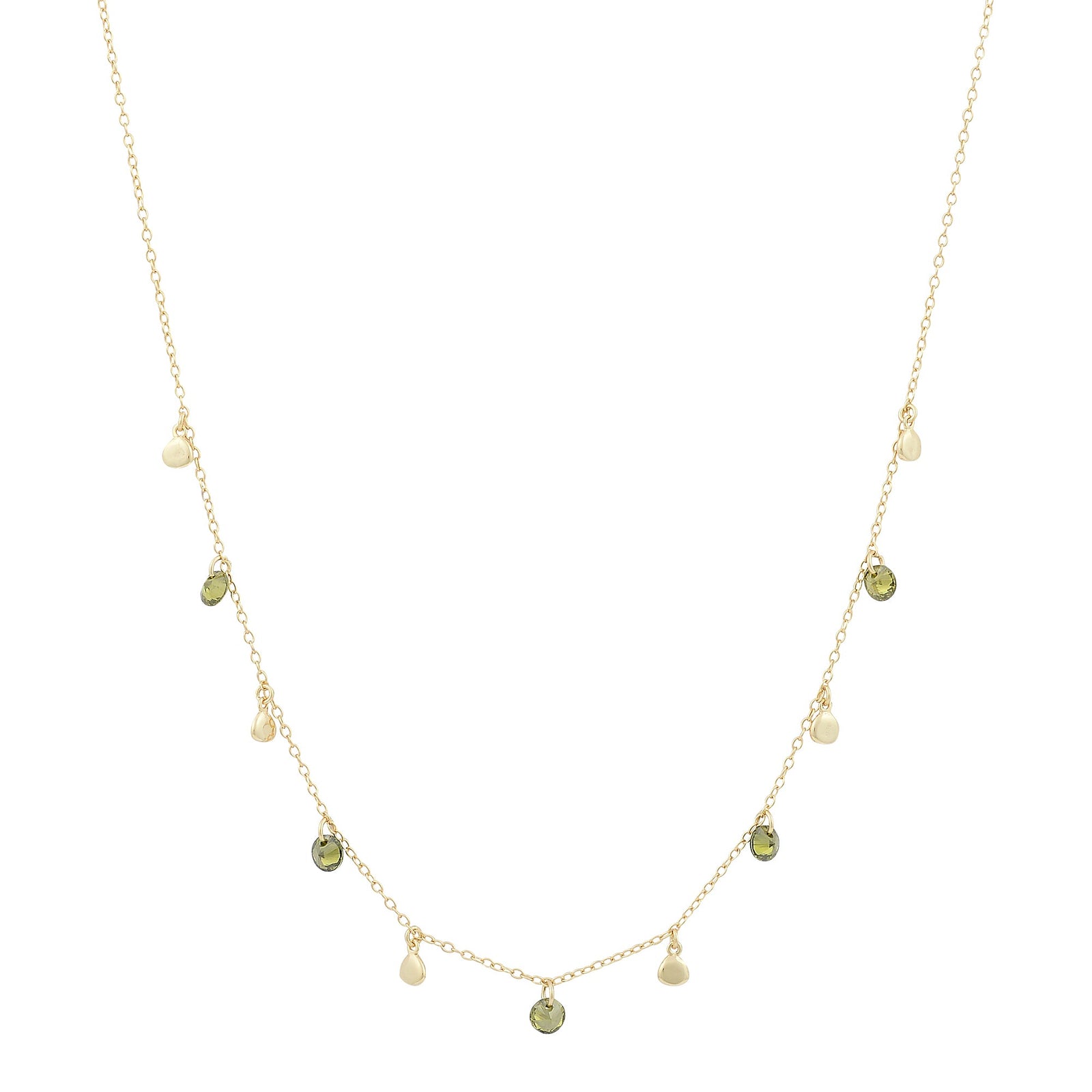 Glitter stone and disc necklaceNecklace